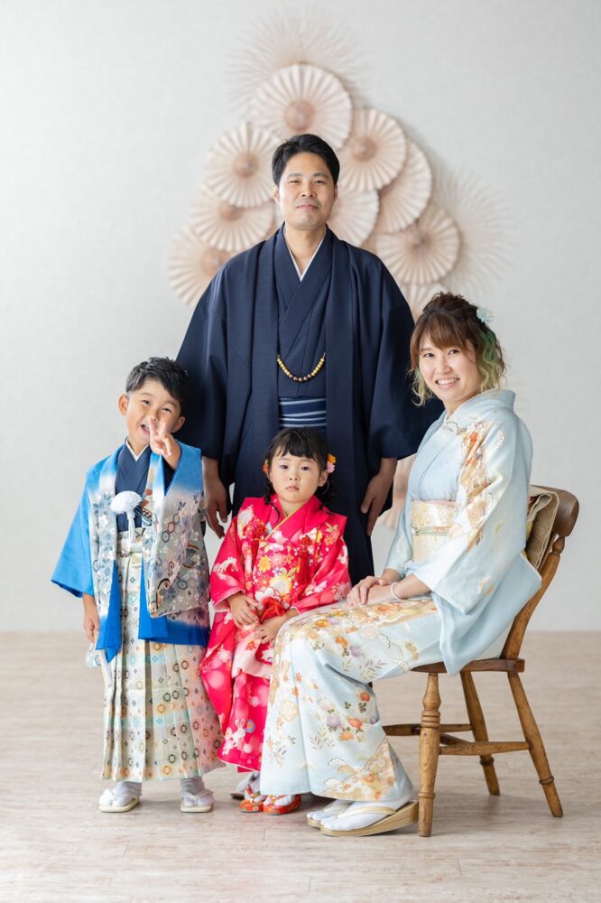 七五三家族写真